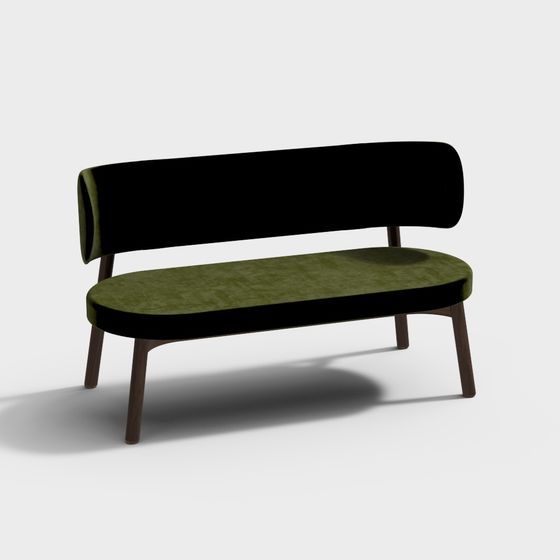 Coco modern backrest bench