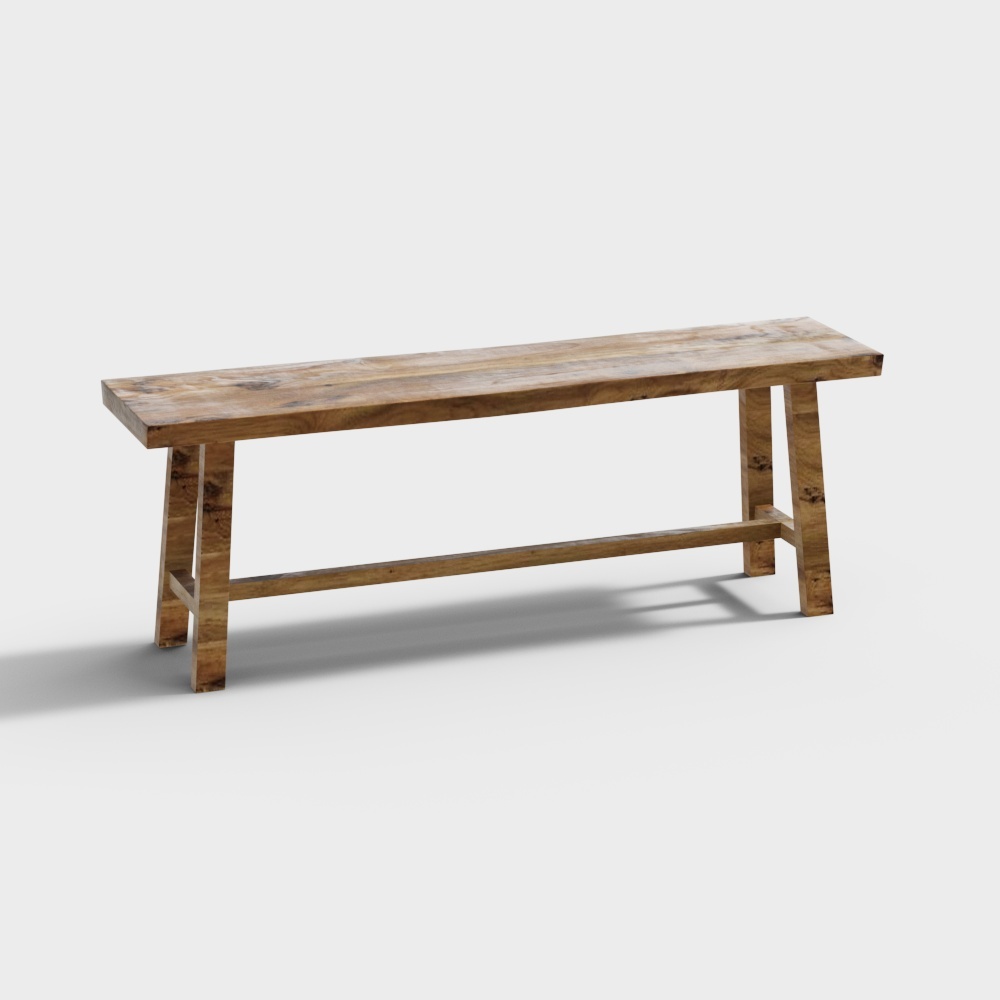 Modern yellow wooden stool