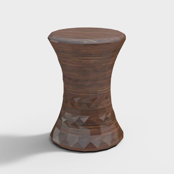 Flowing Wood Stool 3D model
