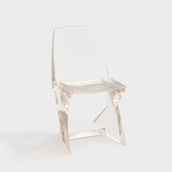 Transparent Crystal Chair 3D model