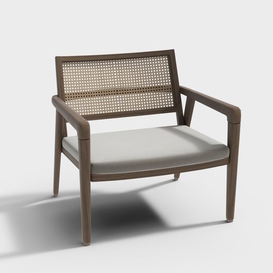 Rattan-gewebter Einzelstuhl