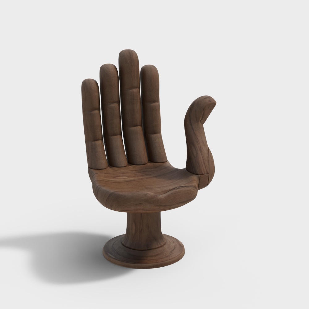 Unique Glove Chair 3D Model Design