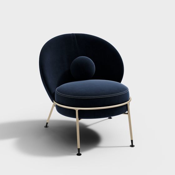 Современное синее кресло для отдыха