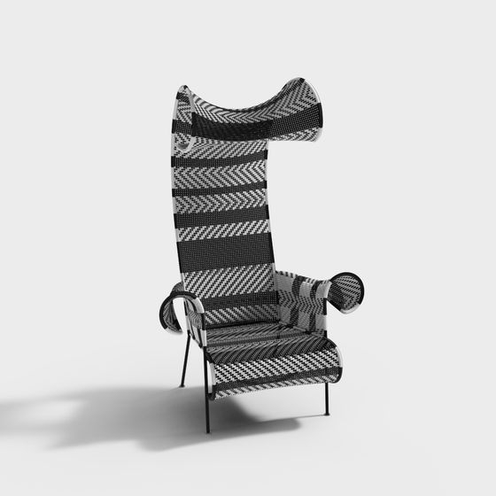 Stylish Low Poly Chair 3D model for Contemporary Spaces