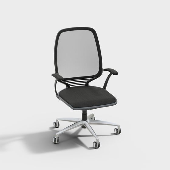 Modern Low-Poly Office Chair 3D model