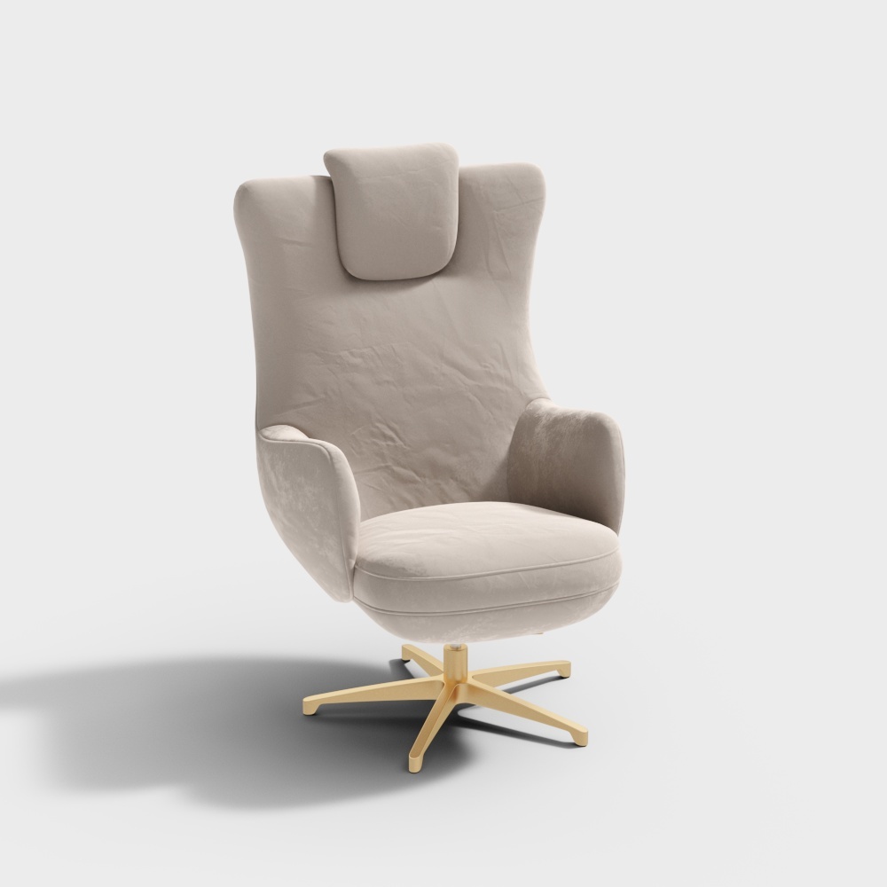 Stylish Wing Chair 3D model