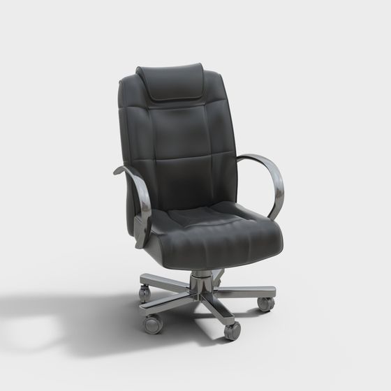 Modern Office Chair 3D Model for Staff and Conference