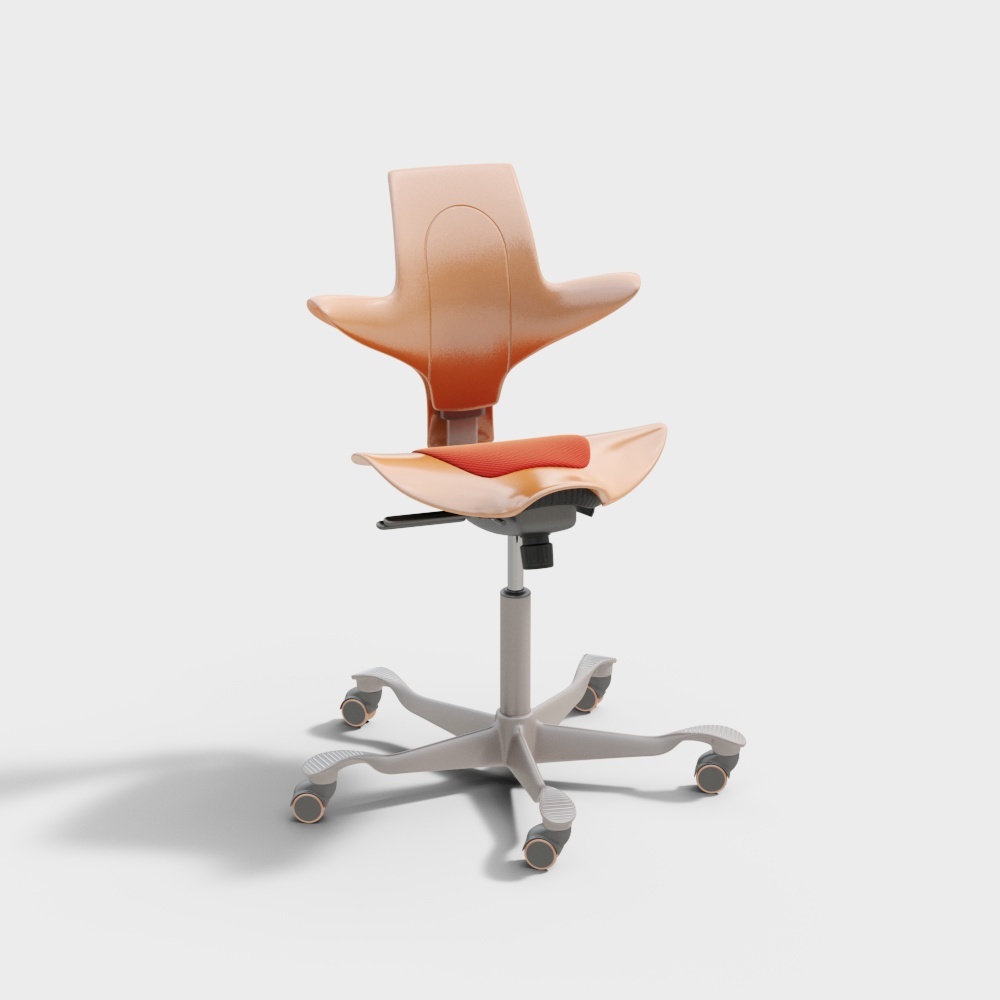 Child seat orange office chair