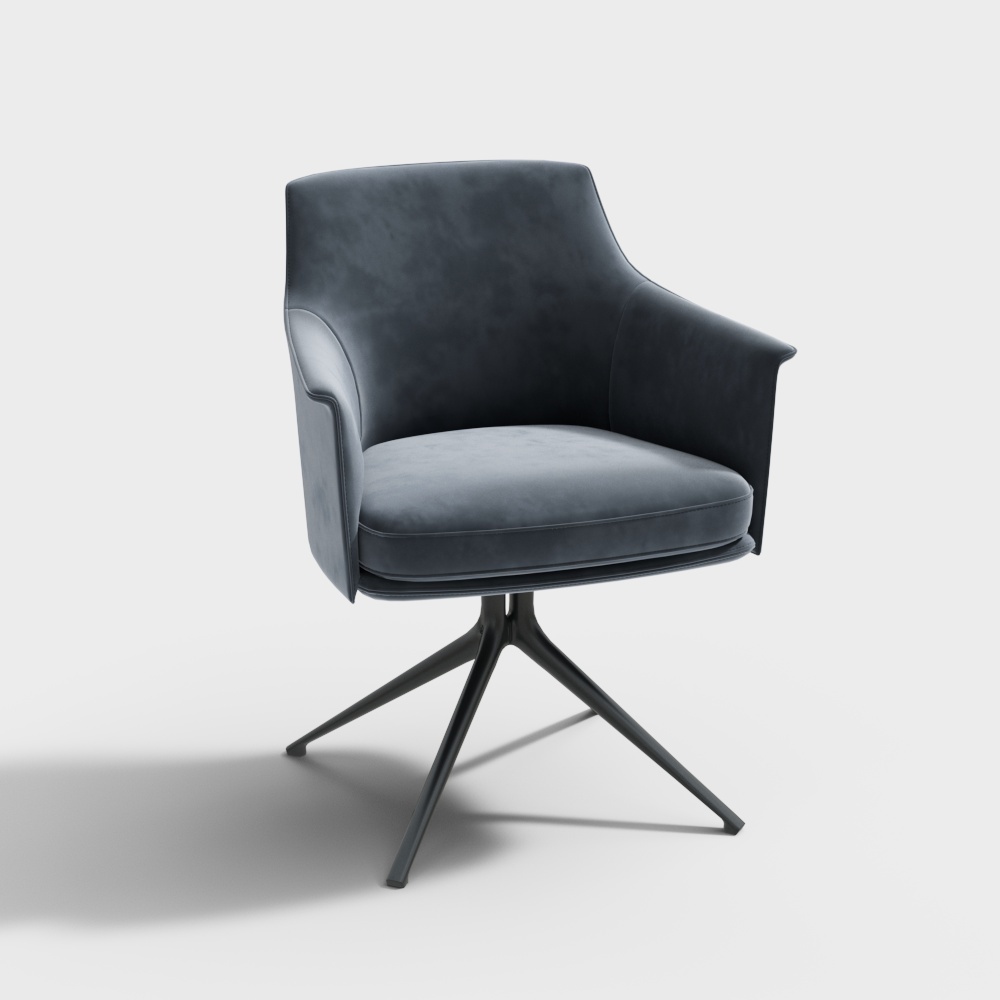 Modern light blue office chair