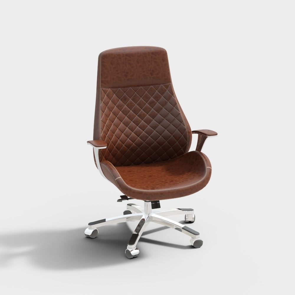 Chaise de bureau orange moderne