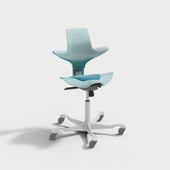 Stylish Low-Polygon Office Chair 3D model for Modern Workspaces