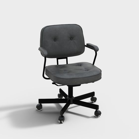 Elegant Low-Poly Office Chair 3D model