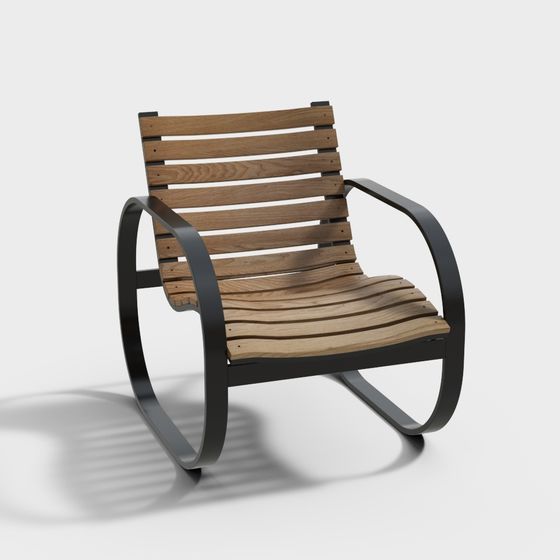 Stylish Low Polygon Lounge Chair 3D model