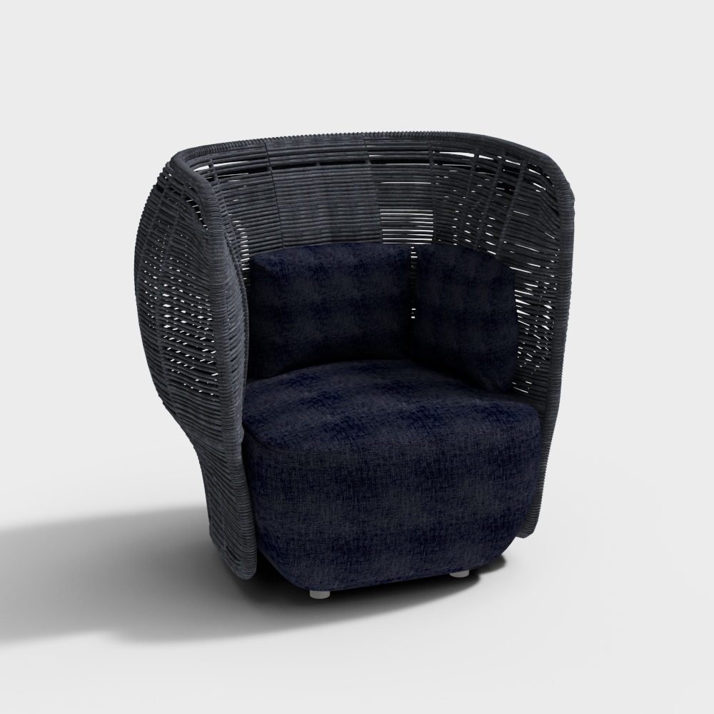 Modern blue outdoor chair