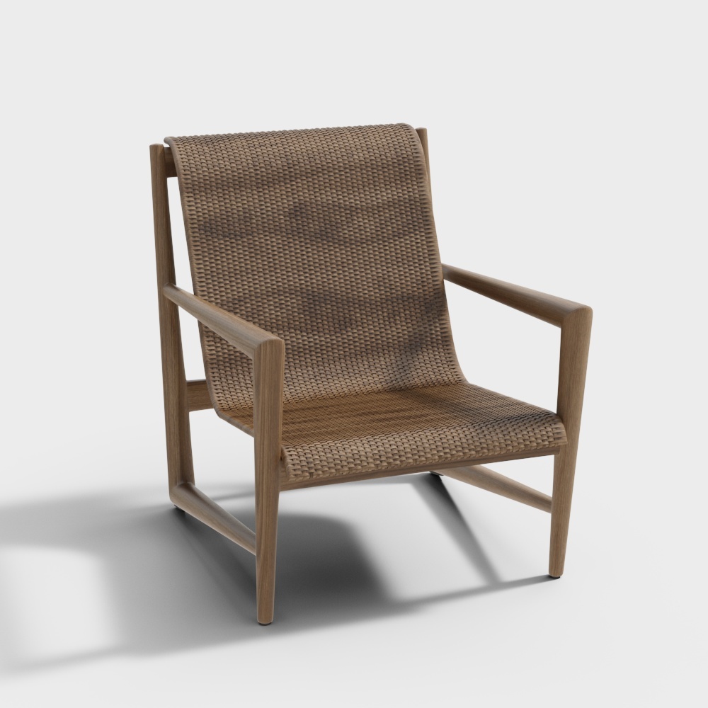 현대 라탄 단일 의자