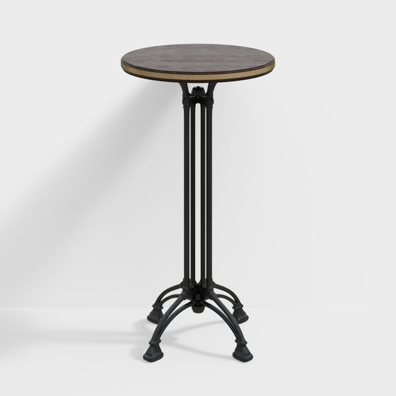 Retro Industrial Bar Counter 3D model