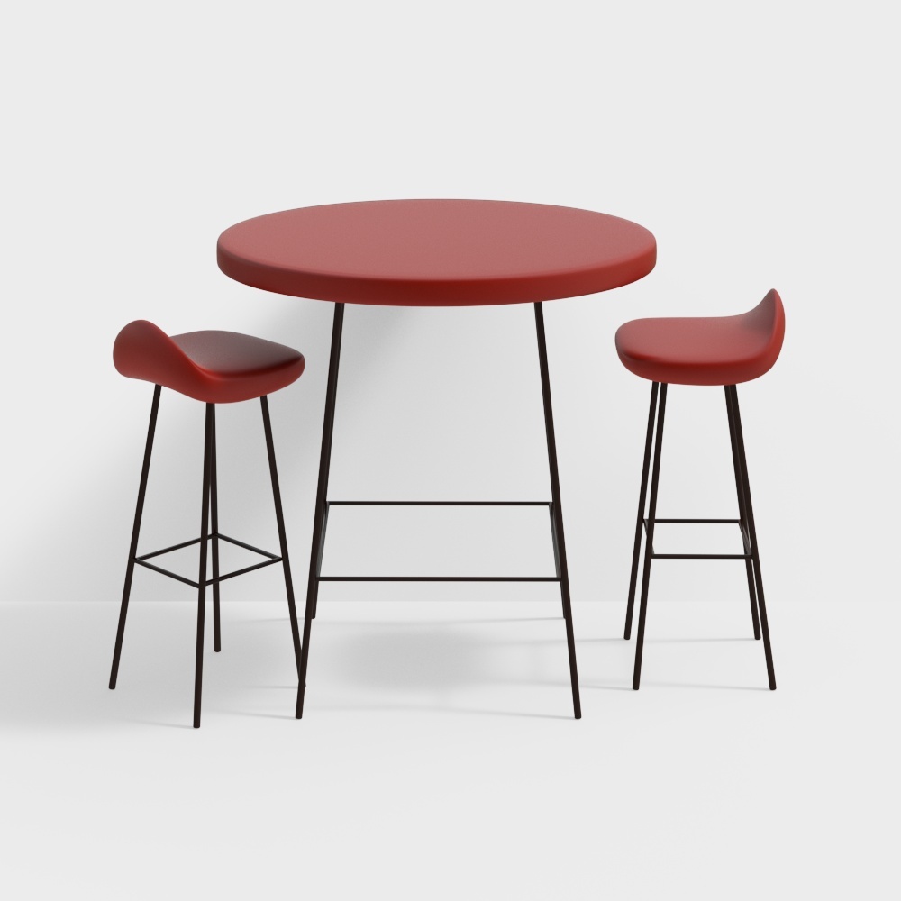 Modern red bar chairs