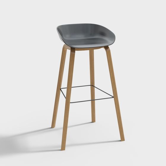Urban Leisure Bar Stool 3D model for Modern Spaces