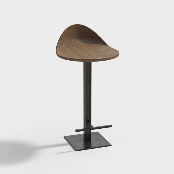 Sleek Bar Stool 3D model for Modern Interiors
