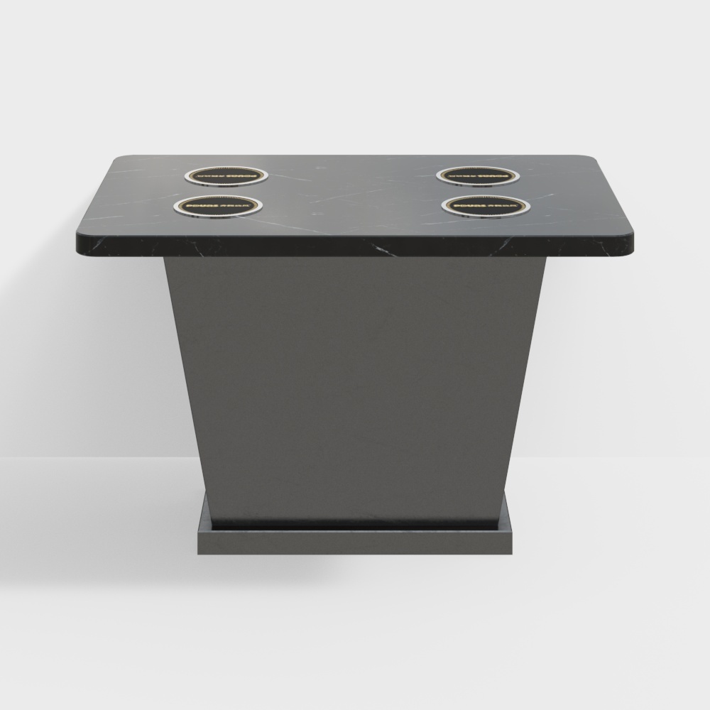 인더스트리얼 스타일 다이닝 스페이스 다이닝 테이블