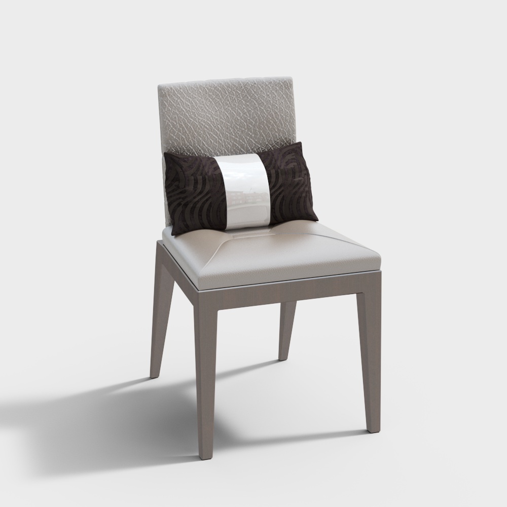 Urban Elegance Chair 3D Model – Modern Low-Poly Design