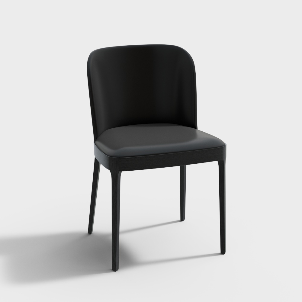 Urban Shadow Chair 3D Model – Minimalist Leather Design