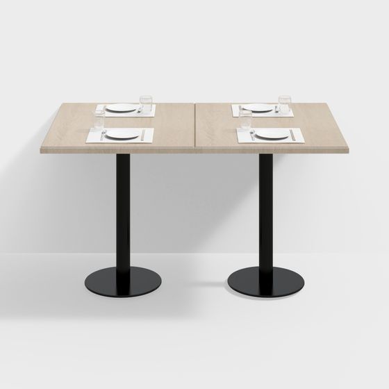 Elegant Minimalist Dining Table 3D model
