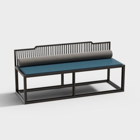 Urban Corner Bench 3D model for Modern Spaces