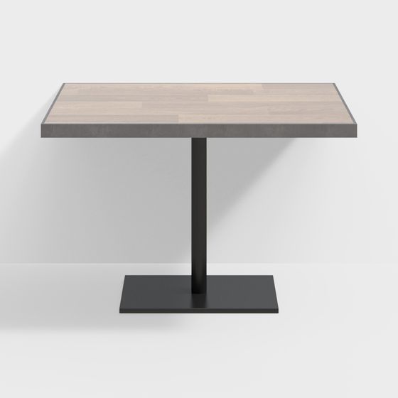 Industrial Style Modern Fast Food Restaurant Tables 3D Model