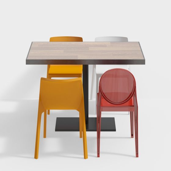 Table et chaises de salle à manger de fast-food moderne