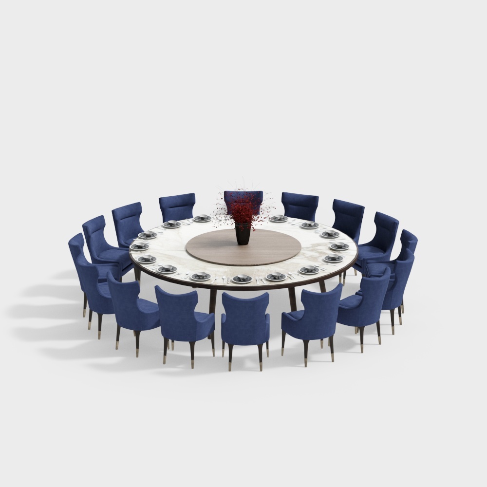 Modern dining room dining table and chairs
