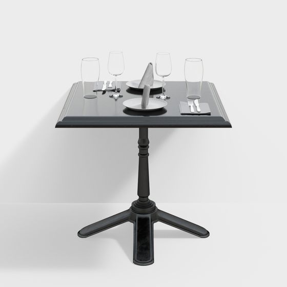 Stylish Low-Polygon Coffee Table 3D model for Modern Spaces