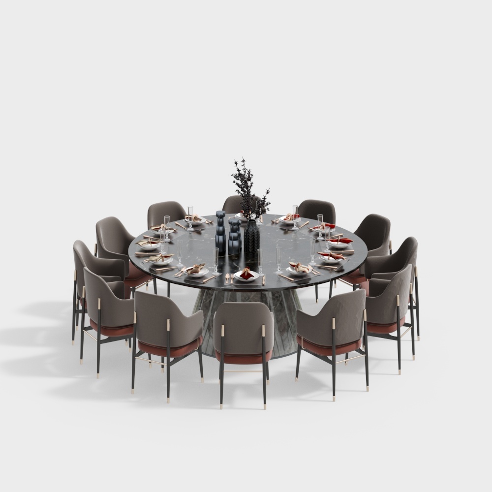 Nuovo tavolo e sedie da pranzo private in stile cinese