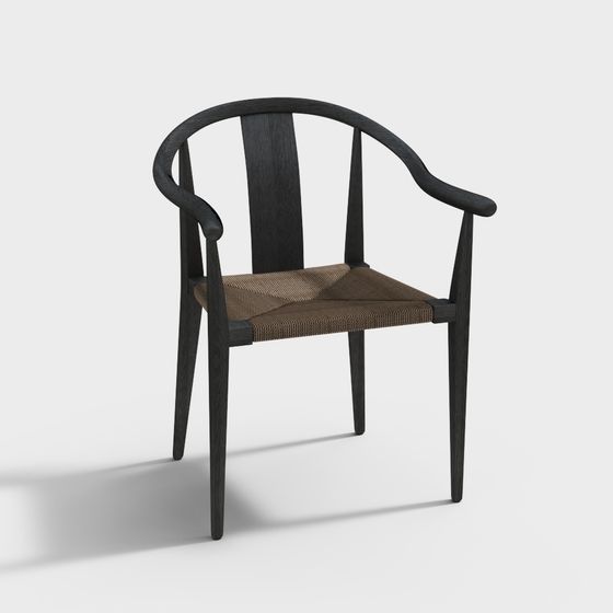 Stylish Low-Polygon Chair 3D model