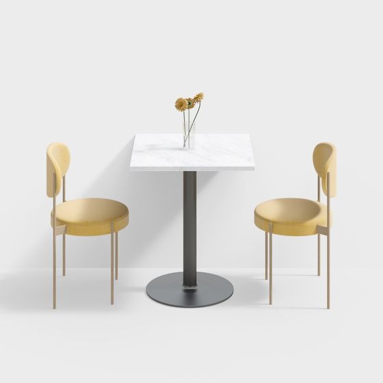 Urban Corner Coffee Table and Chairs 3D model