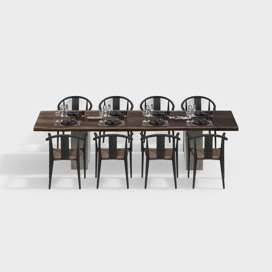 Elegance Dining Set 3D model