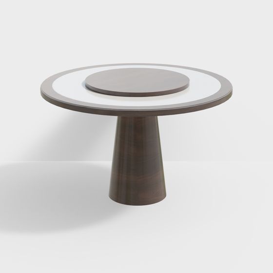 Low-Polygon Round Table 3D model