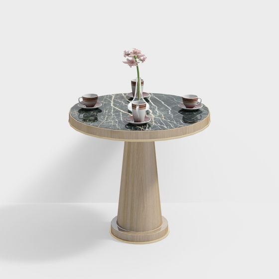 Elegant Round Table 3D model for Modern Spaces