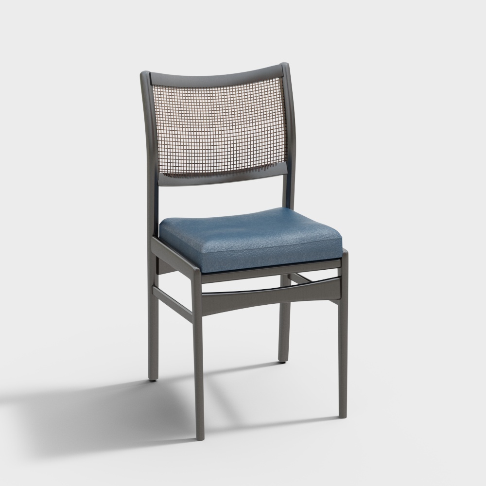 Blue leather dining chairs for the new Chinese restaurant