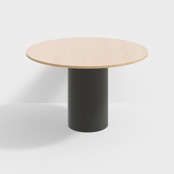 Low Poly Round Table 3D model Design