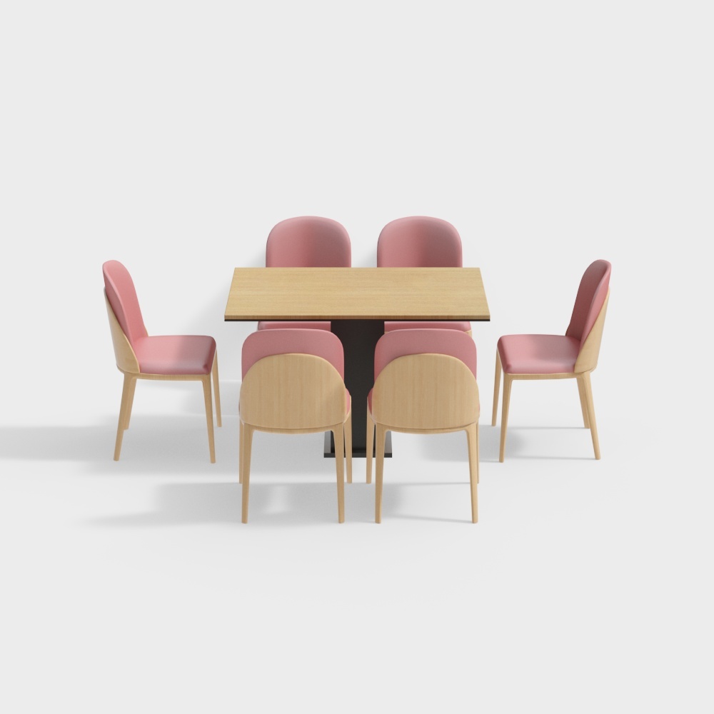 Table à manger longue et chaises dans le restaurant de luxe léger