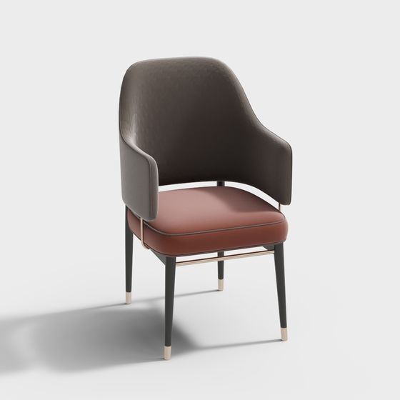 Elegant Low-Poly High-Detail Chair 3D model