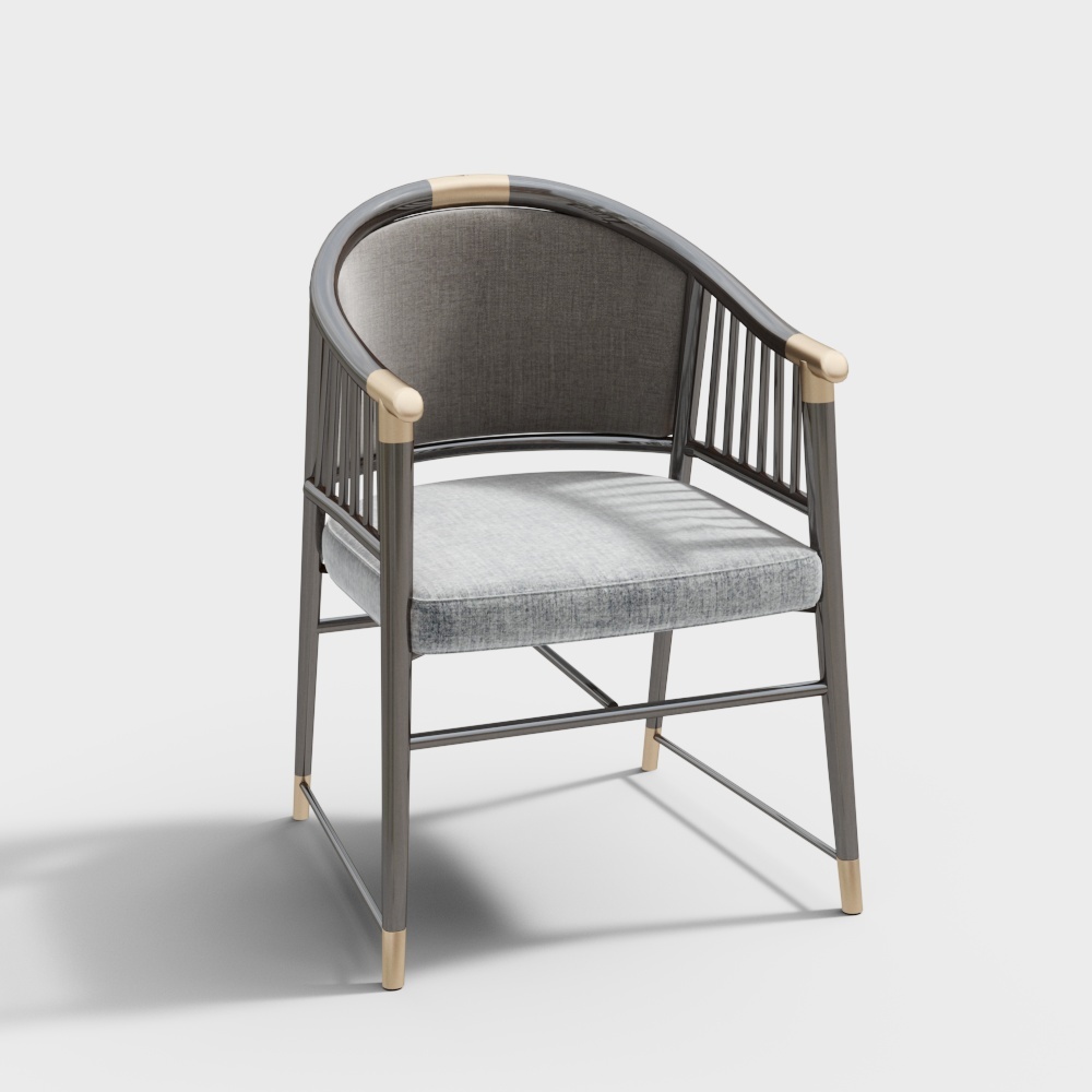 New Chinese-style private room wooden dining chairs