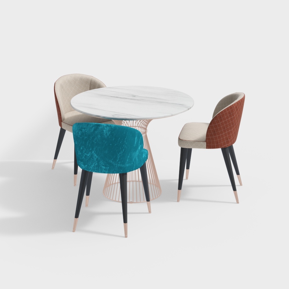 가벼운 고급 카페 식탁과 의자