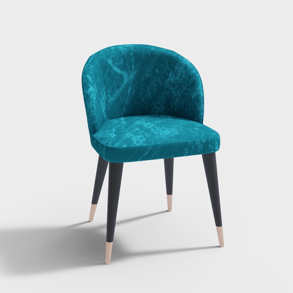 Blue dining chairs for light luxury café