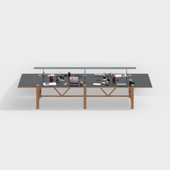 Collaborative Table 3D Model for Modern Interiors