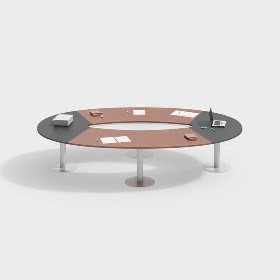 Modern Low-Polygon Conference Table 3D model