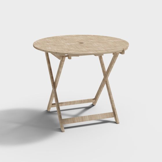 Elegant Folding Round Table 3D model