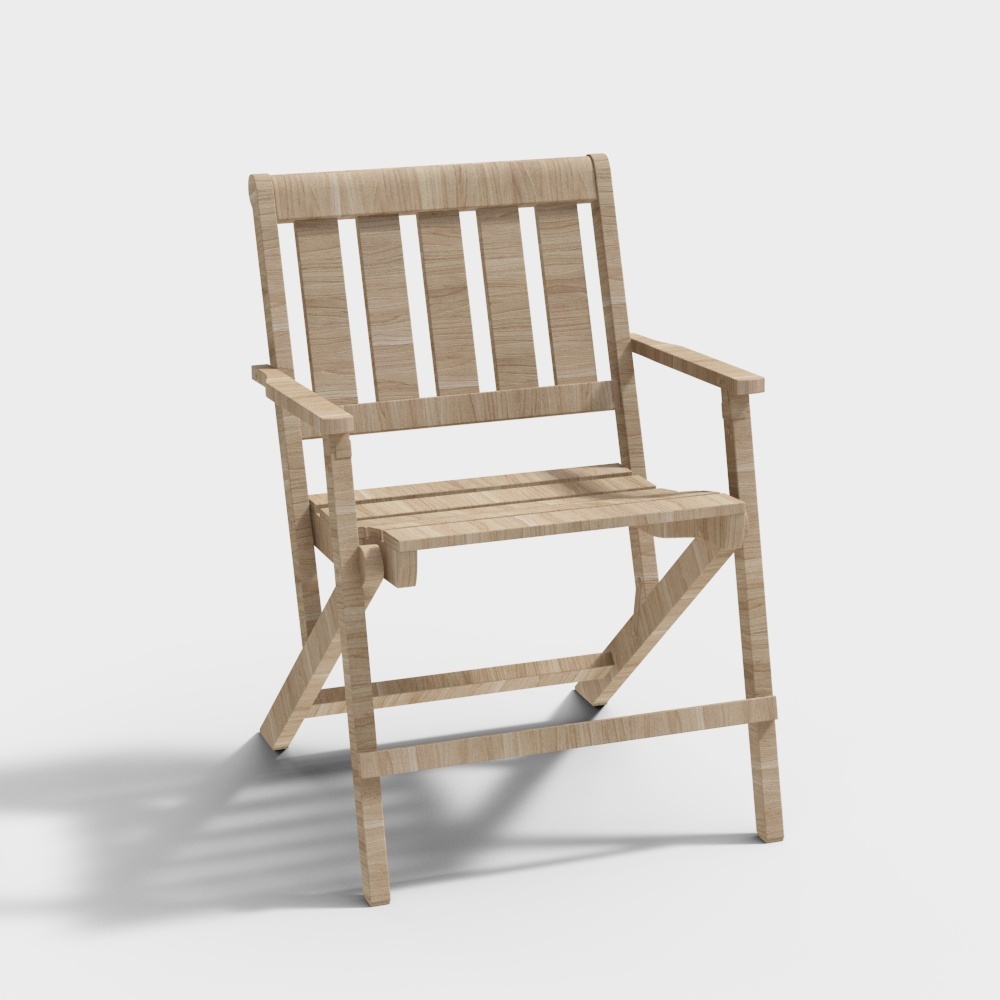 Chaise longue extérieure moderne en rondins de bois