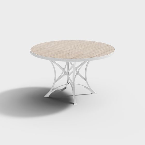Stylish Low-Poly Round Table 3D model for Modern Designs
